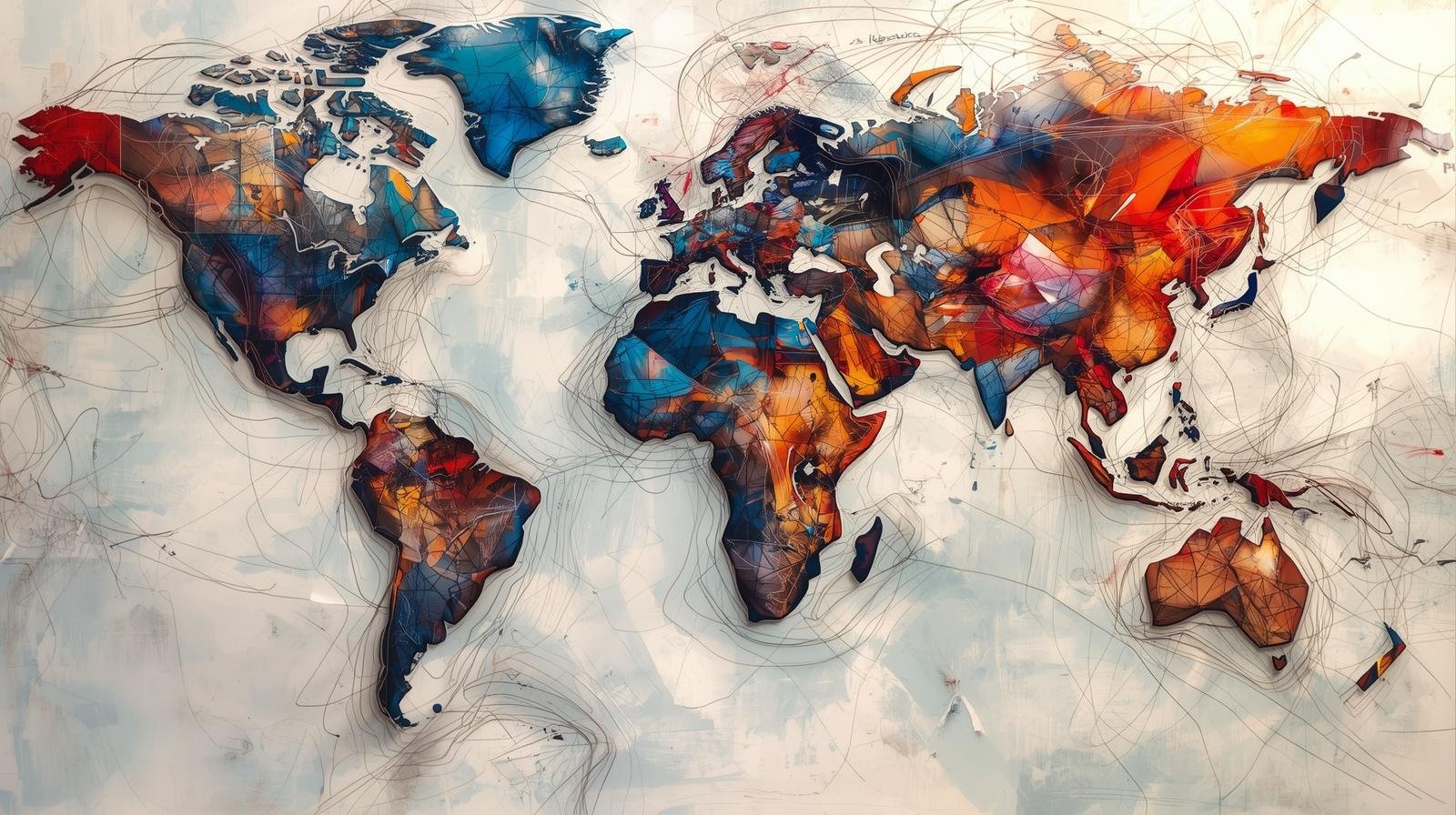 image of a world map in black and white